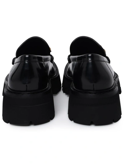 Shop Ferragamo Ingrid Black Calf Leather Loafers