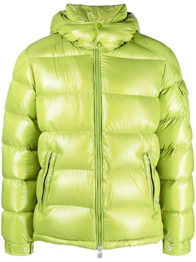 Shop Moncler Maya Padded Jacket In Light Green