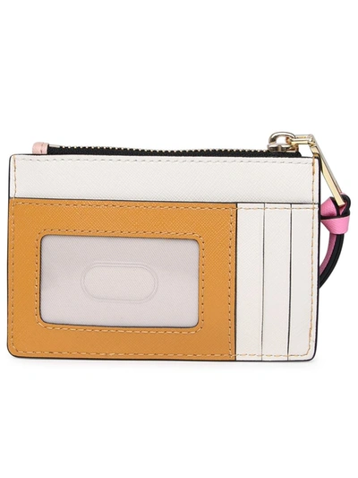 Shop Marc Jacobs Multicolor Leather Snapsho Card Holder In Pink