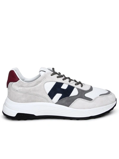 Shop Hogan Multicolor Suede Blend Hyperlight Sneakers In Grey