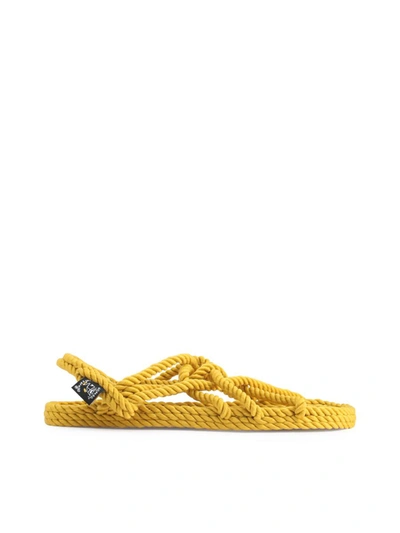 Shop Nomadic State Of Mind Jc Crossed Sandals Shoes In Yellow &amp; Orange