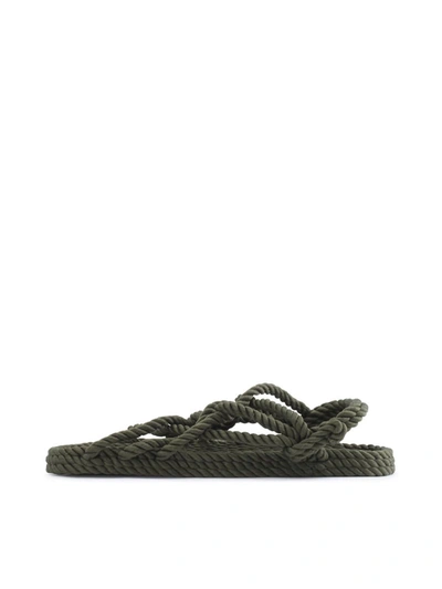 Shop Nomadic State Of Mind Jc Crossed Sandals Shoes In Green