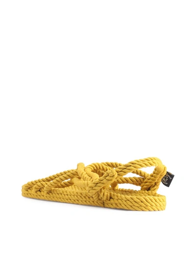 Shop Nomadic State Of Mind Jc Crossed Sandals Shoes In Yellow &amp; Orange