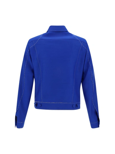 Off-white Alien Face Jacket In Blue No Color
