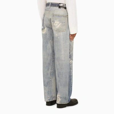 Shop Our Legacy Digital Denim Print Wide Jeans In Blue