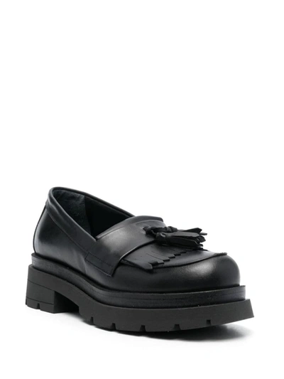 Shop P.a.r.o.s.h . 45mm Tassel-detail Leather Loafers In Nero