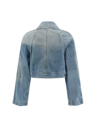 Shop Palm Angels Jackets In Light Blue