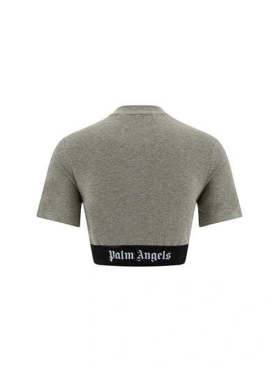 Shop Palm Angels T-shirts In Gold Blac