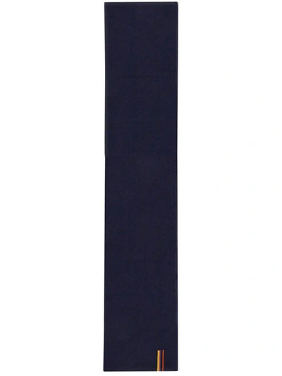 Shop Paul Smith Scarf With Artist Stripe Detail In Blue