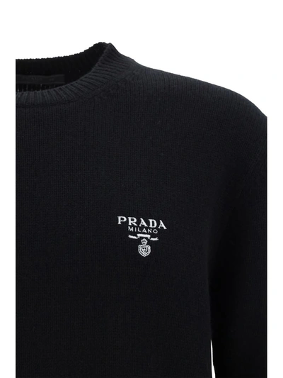 Shop Prada Knitwear In Nero