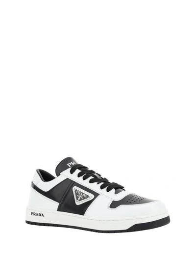 Shop Prada Sneakers In Nero+bianco