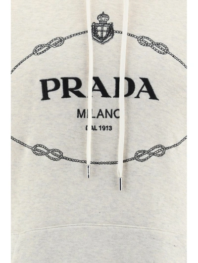 Shop Prada Sweatshirts In Naturale