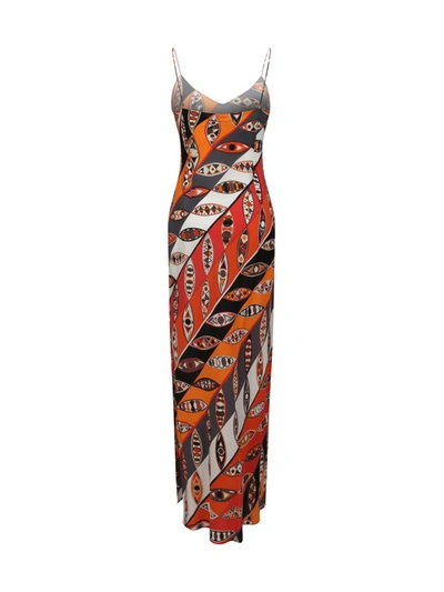 Shop Pucci Dresses In Arancio/rosso