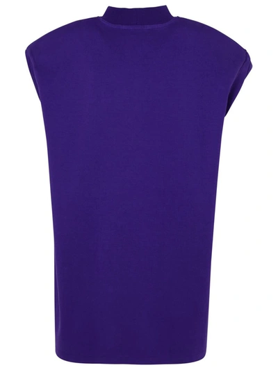 Shop Attico Purple Cotton Sweater In Violet