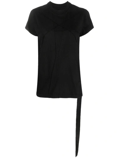 Shop Rick Owens Drkshdw Cotton T-shirt With Tone-on-tone Stitching In Black