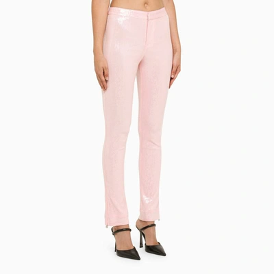 Shop Rotate Birger Christensen Sequin Trousers In Pink