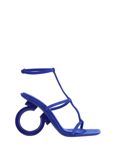 Shop Ferragamo Sandals In Lapis Blue