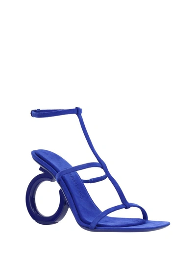 Shop Ferragamo Sandals In Lapis Blue