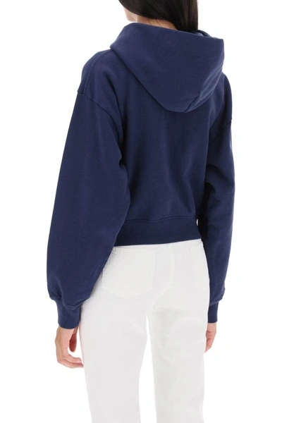 Shop Sporty And Rich Sporty Rich Wellness Cropped Hoodie In Blue