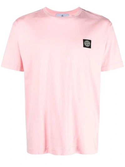 Shop Stone Island T-shirts & Tops In Pink