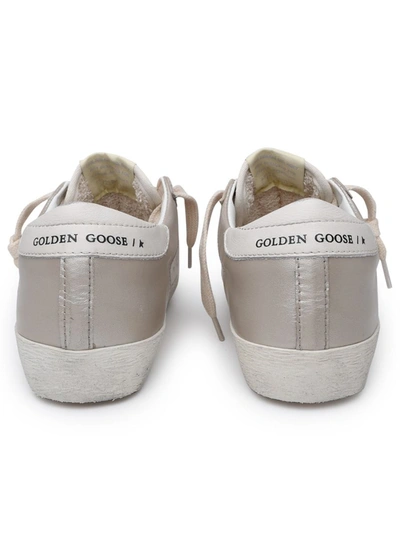 Shop Golden Goose Superstar Sneakers In White Leather In Beige