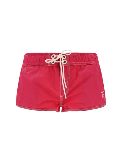 Tom Ford Logo Nylon Shorts Bermuda And Short Fuchsia In Pink