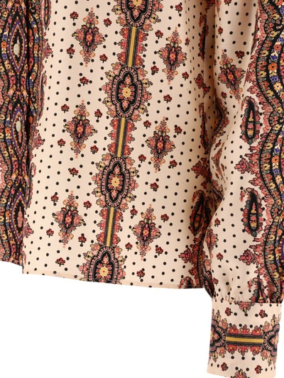 Shop Etro Twill Shirt In Beige