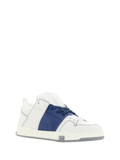Shop Valentino Garavani Sneakers In Bianco/blu/grey