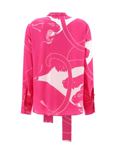 Shop Valentino Shirts In Milk/pink Pp