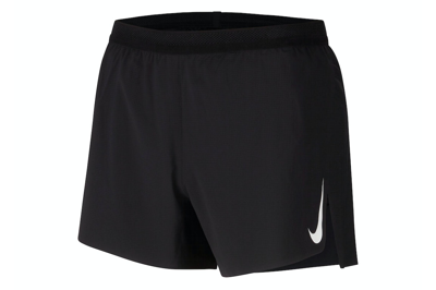 Pre-owned Nike Dri-fit Adv Aeroswift 4" Brief-lined Racing Shorts Black/white