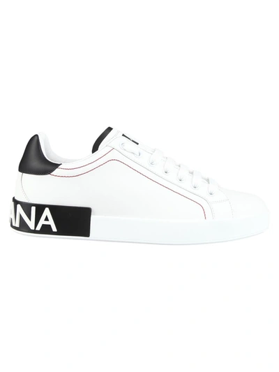 Shop Dolce & Gabbana Portofino Sneakers Shoes In White