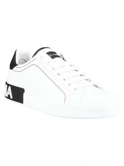 Shop Dolce & Gabbana Portofino Sneakers Shoes In White