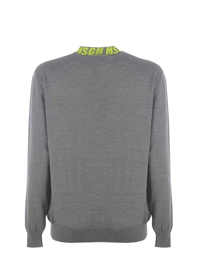 Shop Msgm Sweater In Grey