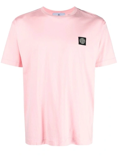 Shop Stone Island T-shirt Clothing In V0080 Pink