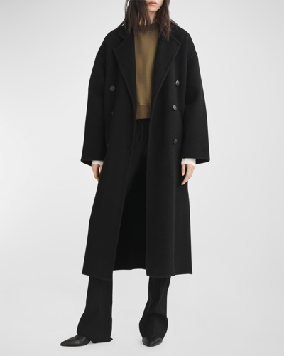 Shop Rag & Bone Thea Italian Wool Splittable Coat In Black