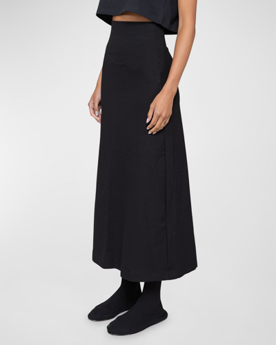 Shop Leset Rio Solid Maxi Skirt In Black