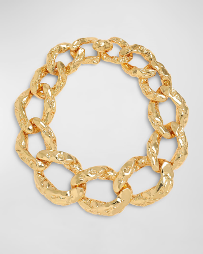 Shop Alexis Bittar Brut Golden Curb Link Necklace