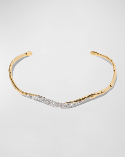 Shop Alexis Bittar Solanales Crystal Skinny Collar Necklace In Gold