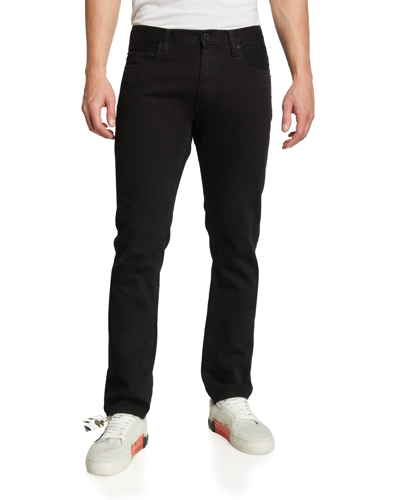 Shop Off-white Men's Diag-pocket Slim-fit Jeans In Black/white