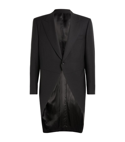 Shop Canali Morning Suit Coat In Black