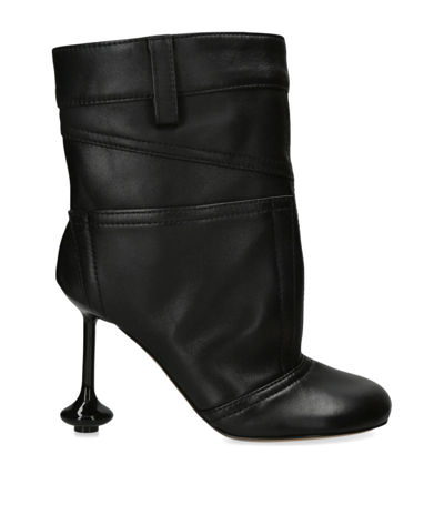 Shop Loewe Leather Toy Ankle Boots 90 In Black
