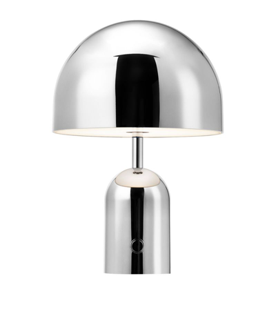 Shop Tom Dixon Portable Bell Table Lamp In Silver
