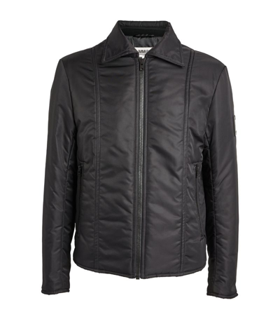 Shop Mm6 Maison Margiela Zip-front Padded Jacket In Black