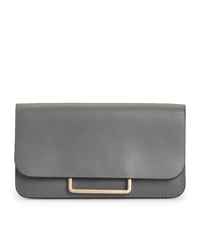 Shop Allsaints Leather Monique Belt Wallet In Grey