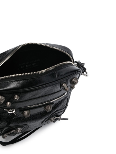 Shop Balenciaga Le Cagole Leather Crossbody Bag In Black