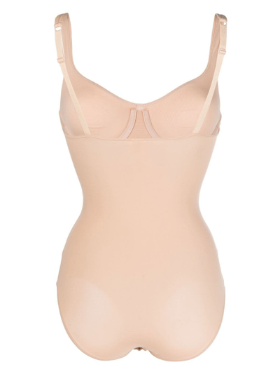 Shop Wolford Shaping String Bodysuit In Pink