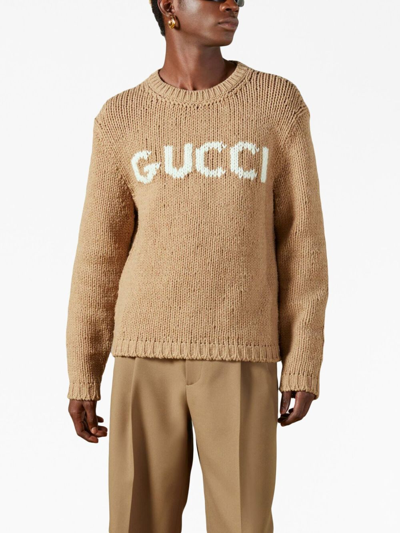 Shop Gucci Wool Sweater With Logo