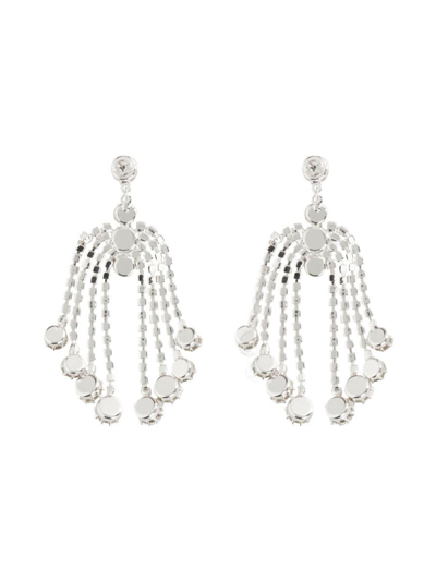 Shop Magda Butrym Dangle Earrings With Crystals In Silver