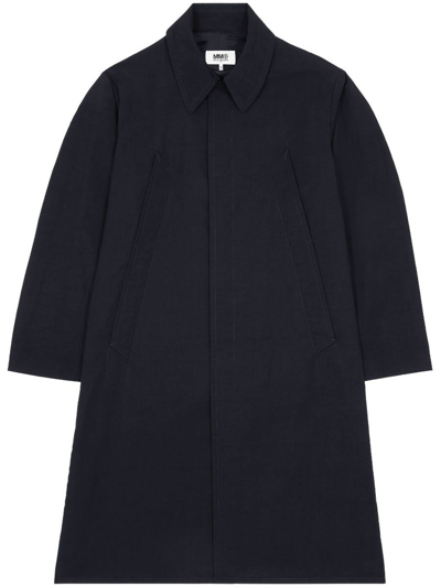 Shop Mm6 Maison Margiela Trench Coat Clothing In Black