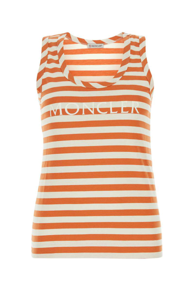 Shop Moncler T-shirt In Stripped